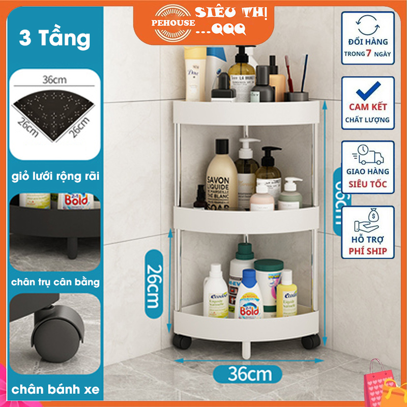 Kệ góc 3 tầng nhà tắm ph223910 - Hàng chính hãng