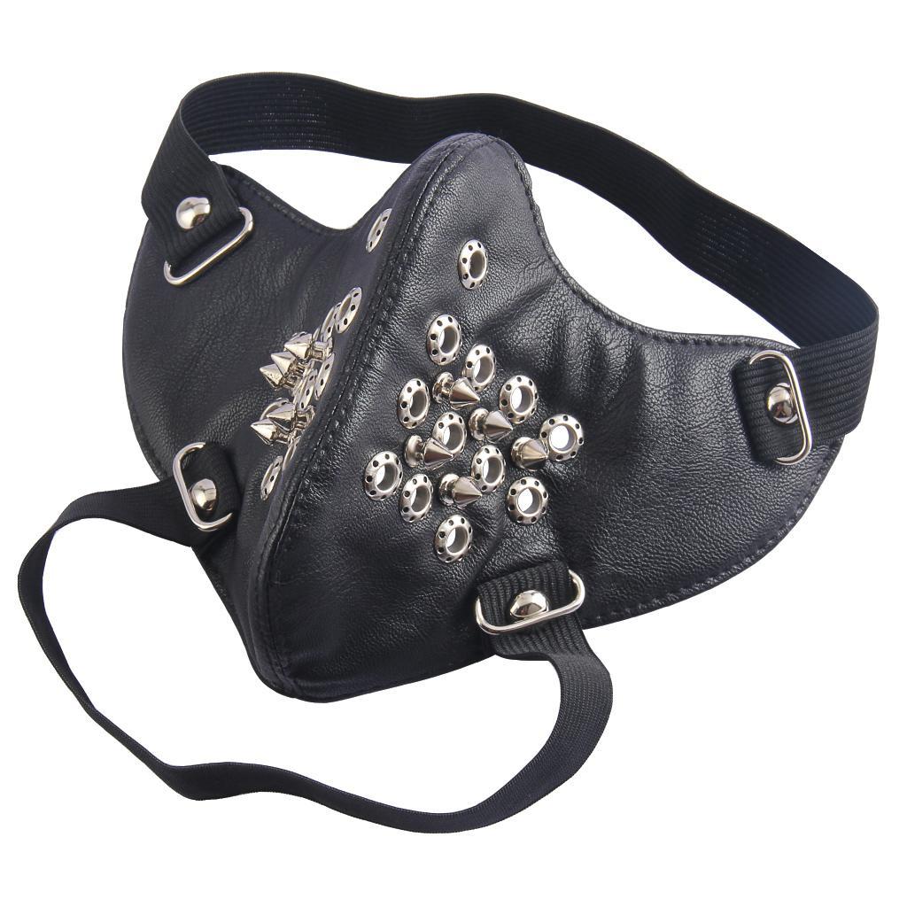 Steampunk Gothic Mask Rivets Mask Face Mask Leather Mask Motorcycle Mask Carnival Carnival Costume