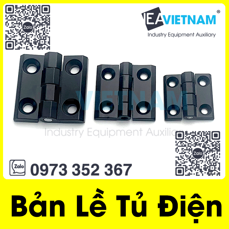 Bản lề cửa tủ điện 50x50 , Bản lề hợp kim kẽm , Bản lề nhôm màu đen 50mmx50mm,