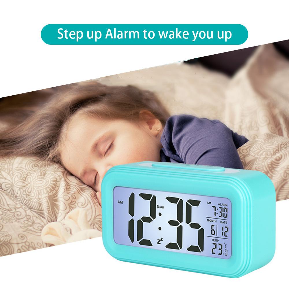 Đồng hồ báo thức kỹ thuật số đa chức năng với đèn ngủ Đèn LED để bàn