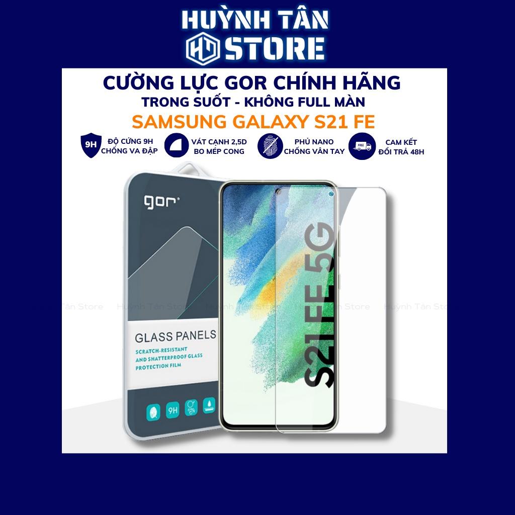 Cường lực s21 fe 5g trong suốt KHÔNG FULL MÀN chống bám vân tay chính hãng GOR phụ kiện huỳnh tân store - Hàng nhập khẩu