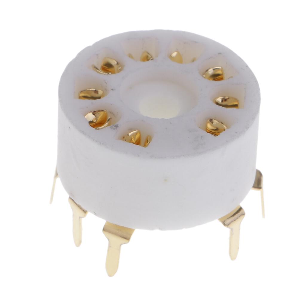 2x9pin PCB mounting Vacuum tube socket GZC9-A-G for 12AX7 12AU7 12AT7