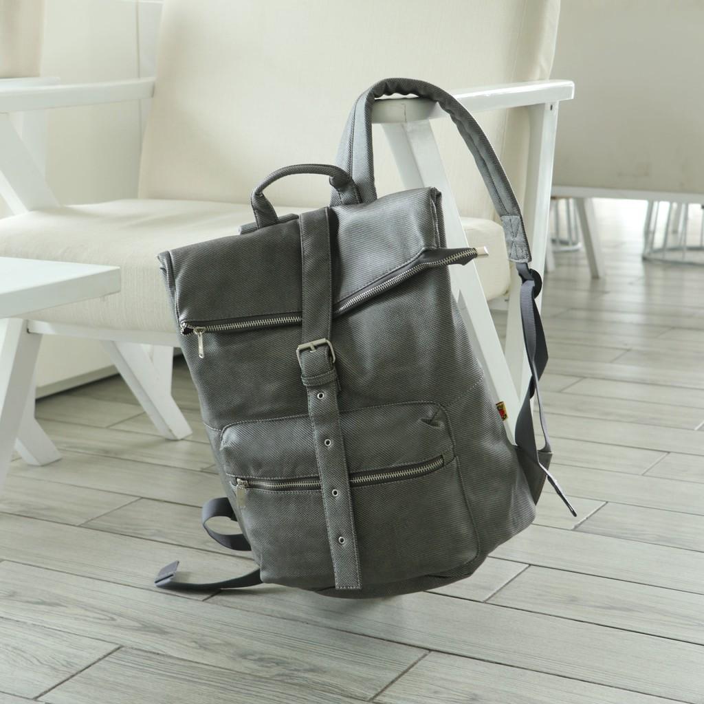 Balo nắp gập nam nữ, unisex đi phượt, du lịch, balo laptop cá tính tiện lợi - BOM