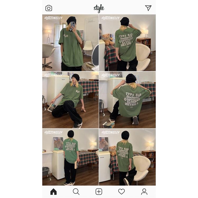 Áo T-shirt Nelly Heybig 100% Cotton Tay Ngắn Thương Hiệu Thời Trang Mùa Hè Áo Cộc Tay