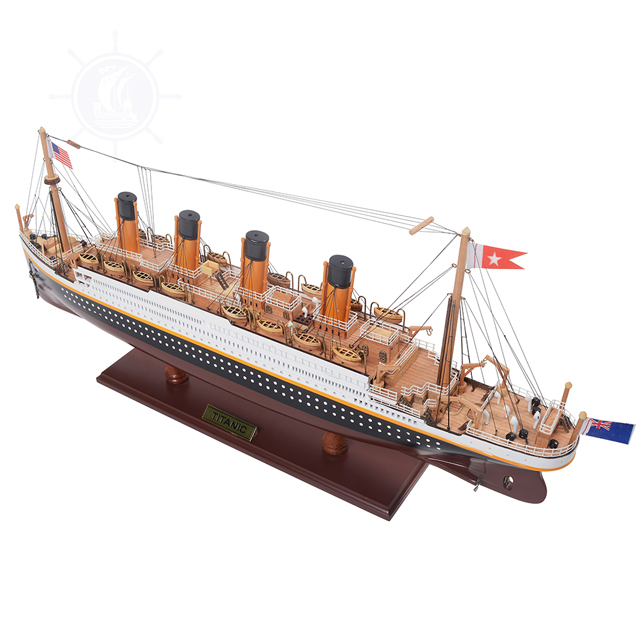 Du Thuyền Titanic Painted Bằng Gỗ Dùng Để Trưng Bày Trang Trí Dài 63 Cm