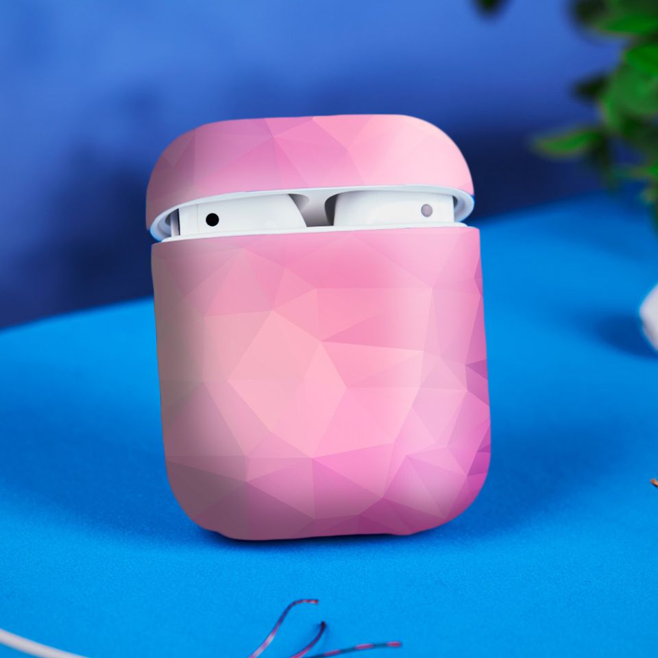 Miếng dán skin chống bẩn cho tai nghe AirPods in hình Vân kim cương - BG0045 (bản không dây 1 và 2)