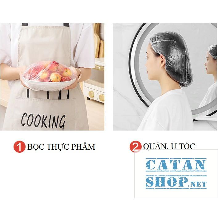 Hình ảnh Set 100 Màng bọc thực phẩm túi gấu co giãn tái sử dụng, có chun bọc đồ ăn rất nhanh GD435-MangBocTP