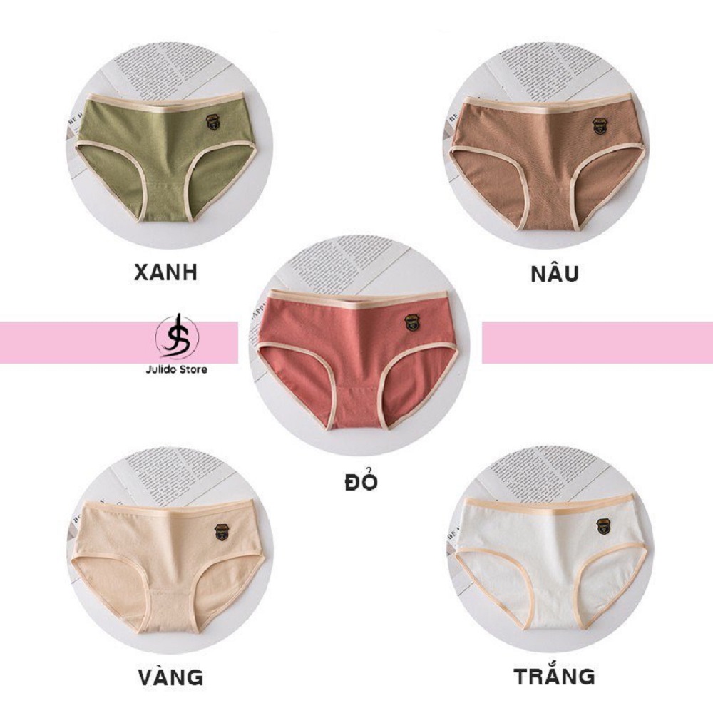 Bộ 5 Quần Lót Nữ Cotton thông hơi họa tiết ép lạnh Thời Trang Cho Nữ Julido Store, mẫu được các chị em yêu thích A3