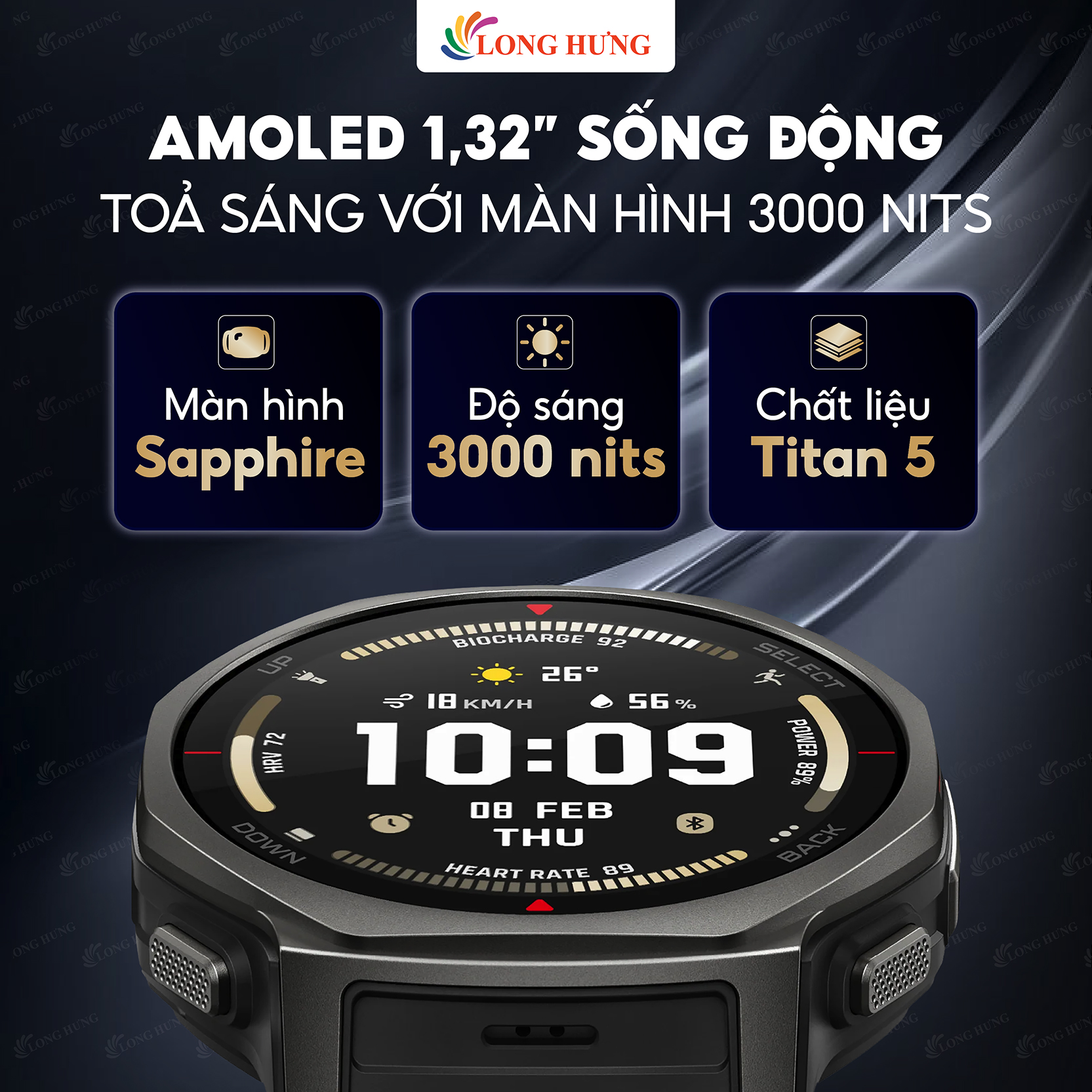 Đồng hồ thông minh Amazfit T-Rex 3 Pro 44mm A2549 - Hàng chính hãng