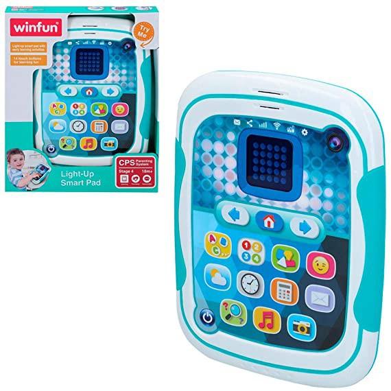 Đồ chơi giáo dục - Bảng Ipad hỗ trợ học tập số, chữ cái và nhiều kiến thức thú vị cho bé Winfun WF002272 hàng chính hãng