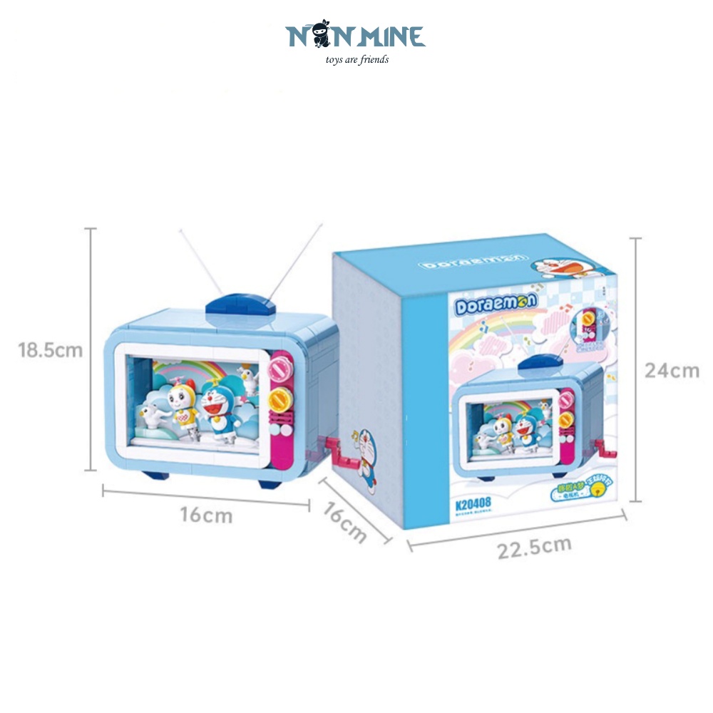 Bộ Xếp Hình Lắp Ráp Doraemon Set Tivi 20408 Mô Hình Cho Trẻ Từ 6 Tuổi