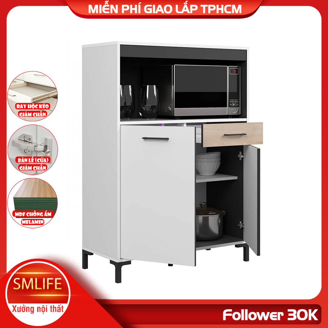 Tủ nhà bếp bằng gỗ thiết kế nho gọn SMLIFE Dumama