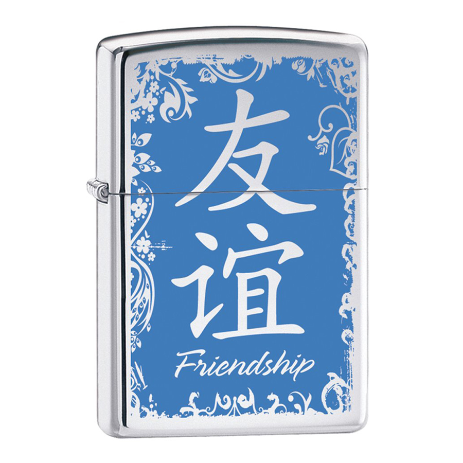 Bật Lửa Zippo 28065 Chinese Firendship Polished Chrome