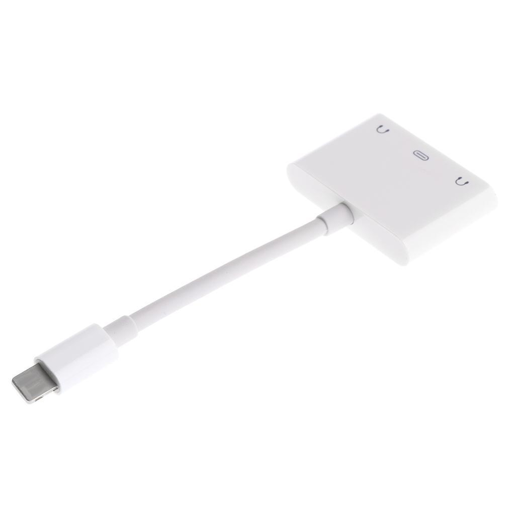 2 in 1  AUX Headphone Jack + Charging Port Adapter for iPhone