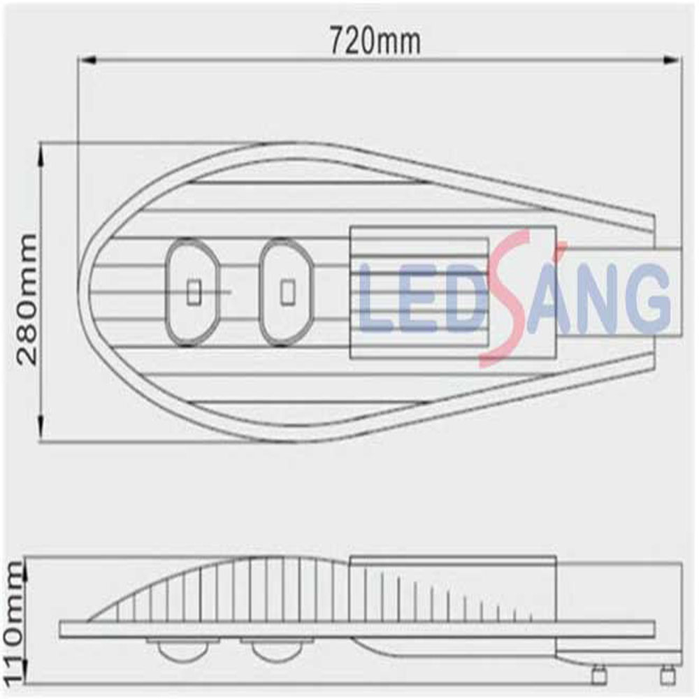 Đèn đường led - Đèn đường hình chiếc lá - Đèn đường - Đèn ngoài trời - Đèn led IP 66 67 68 - SL1 LEDSANG