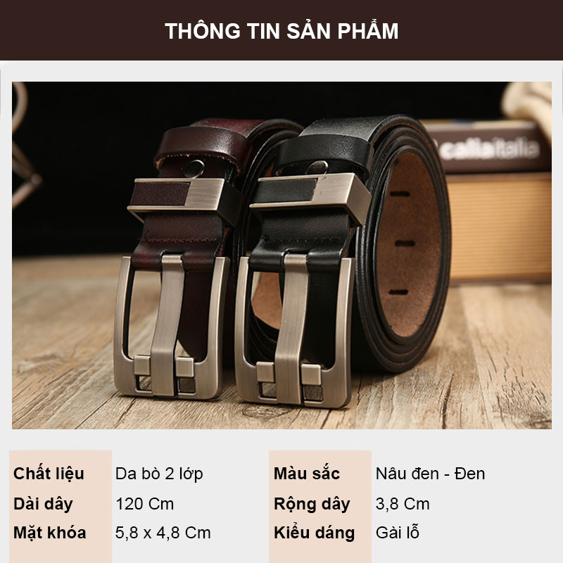 Dây nịt nam, dây thắt lưng nam da bò NIKITA - DL1112