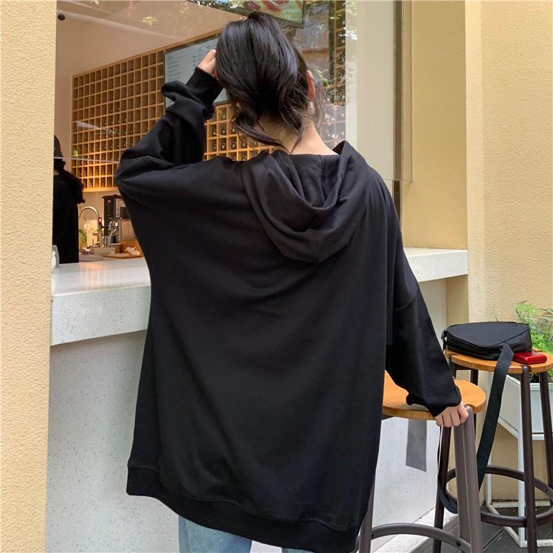 Áo HOODIE Basic Trơn Unisex , Áo Nỉ Bông Trơn Đen