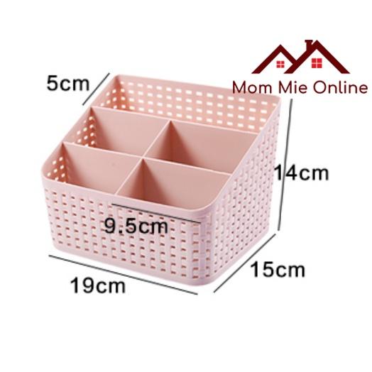 [Hàng cao cấp] Khay nhựa đan để bàn nhiều ngăn đa năng - I007