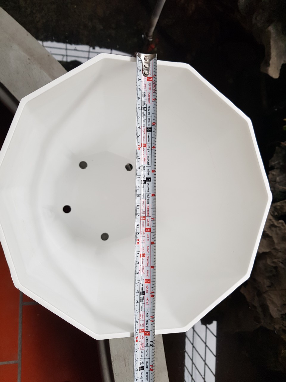 Chậu Trồng Cây Đường Kính Miệng 30 cm , Kim Cương , Bằng Nhựa Cao Cấp.