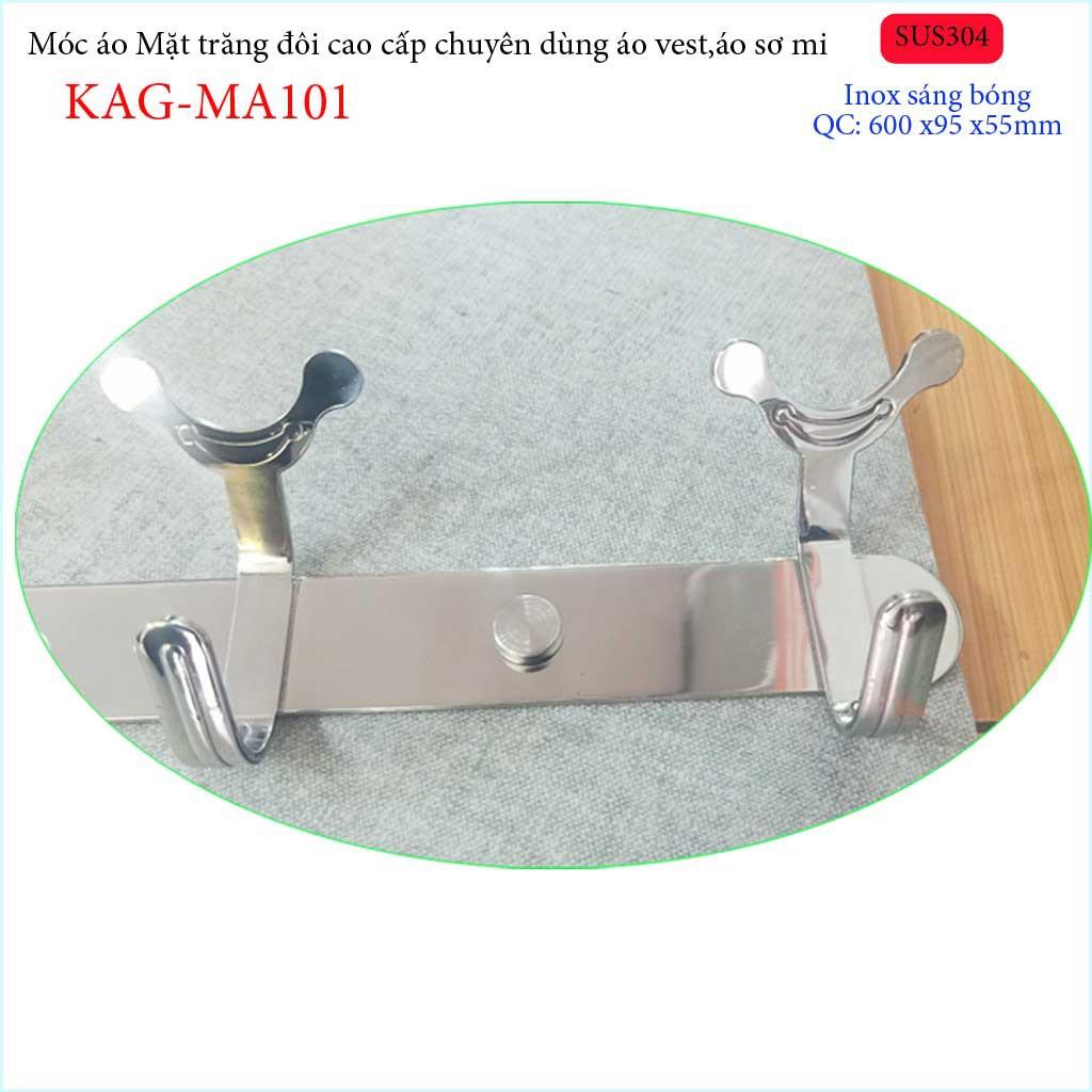 Móc treo áo vest, móc treo 2 tầng cao cấp Inox Nhật, SUS304, móc treo áo sơ mi KAG-MA100, KAG-MA101