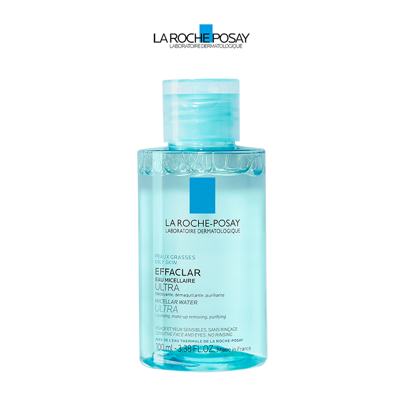 Nước Tẩy Trang Làm Sạch Sâu &amp; Kiểm Soát Bã Nhờn Cho Da Dầu Nhạy Cảm La Roche-Posay Micellar Water Ultra Oily Skin 100ml