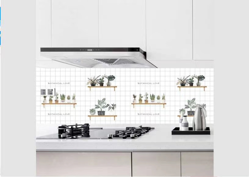 Cuộn 5MÉT Decal giấy dán bếp tráng nhôm cách nhiệt khổ 60cm MẪU KỆ HOA