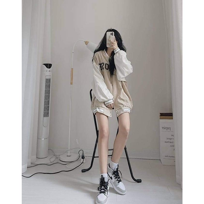 Áo Varsity Jacket áo bomber chất nhung tăm nỉ nam nữ khoác ngoài dày dặn form rộng unisex - NHUH20