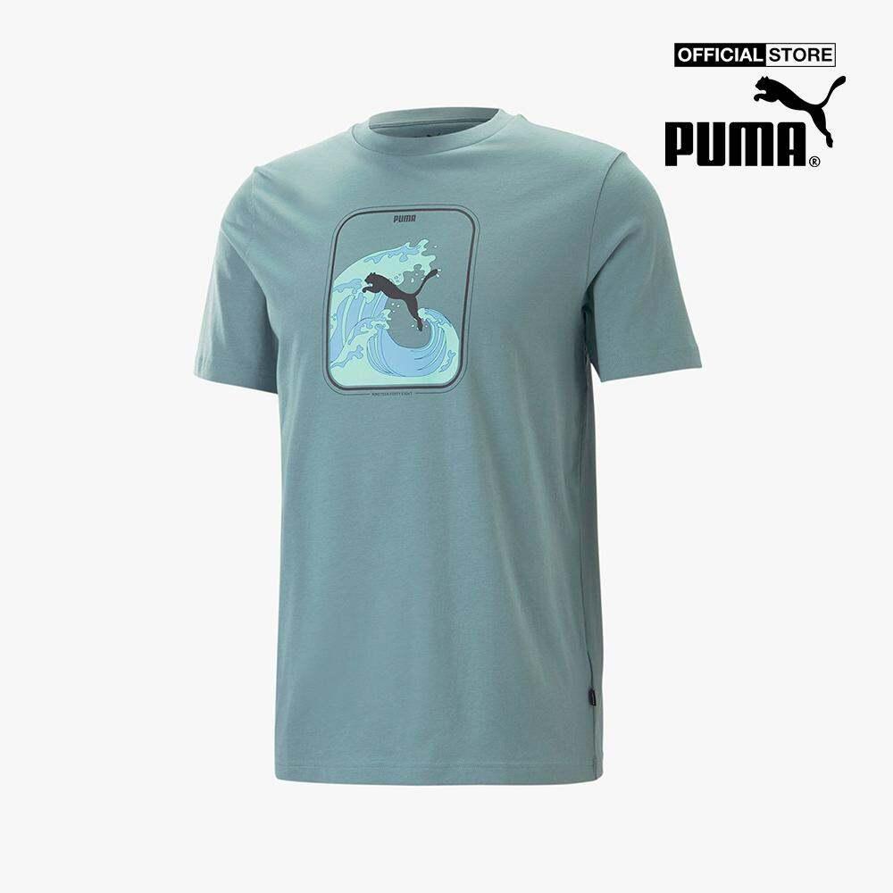 PUMA - Áo thun nam cổ tròn tay ngắn GRAPHICS Wave 674483