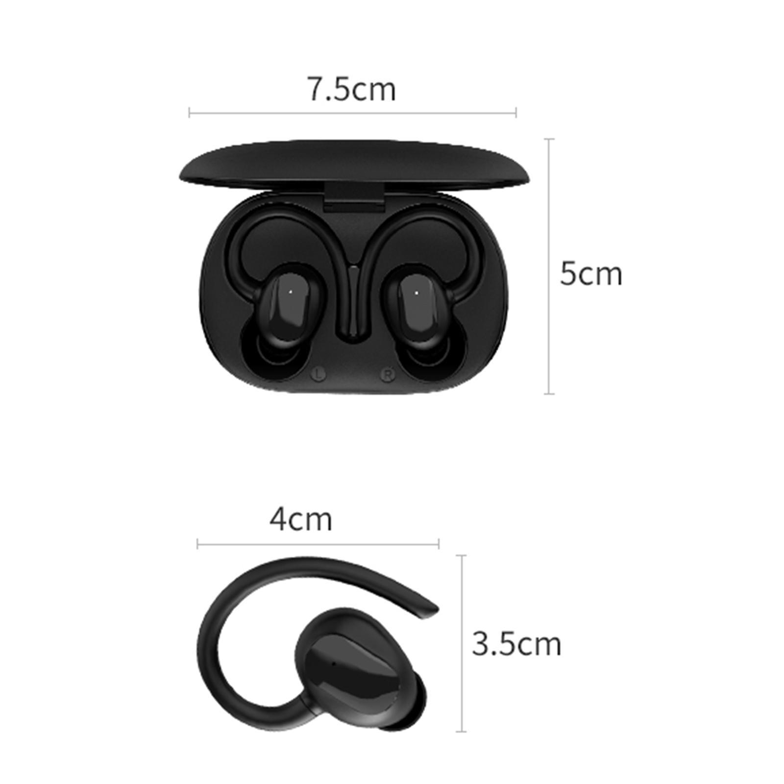 Waterproof Wireless Earphones Headphones with Earhooks Digital Display Music