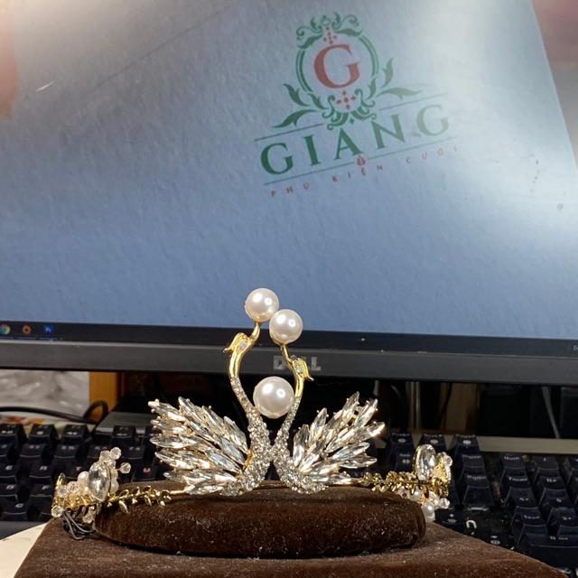 Vương miện cô dâu đôi thiên Nga
