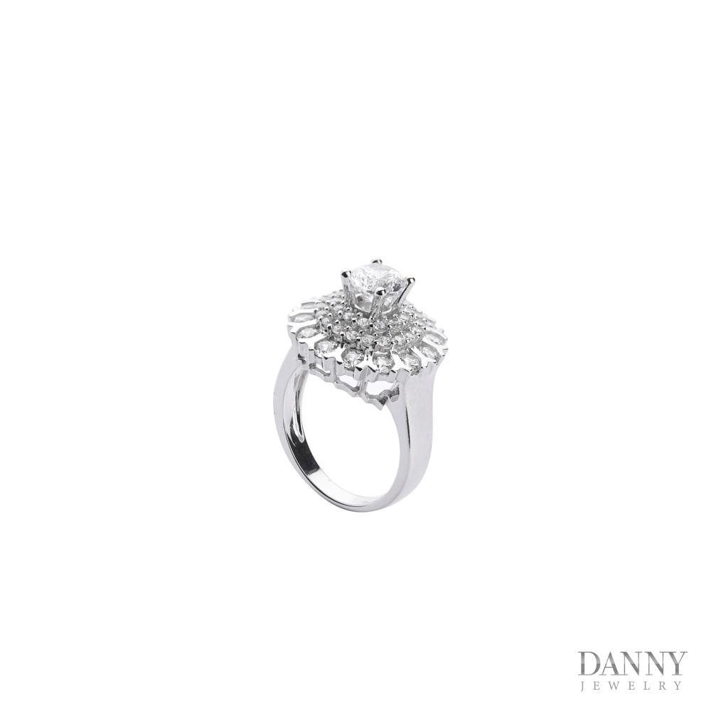 Nhẫn Nữ Bạc 925 Danny Jewelry Xi Bạch Kim Đính Đá CZ KI4GZ023