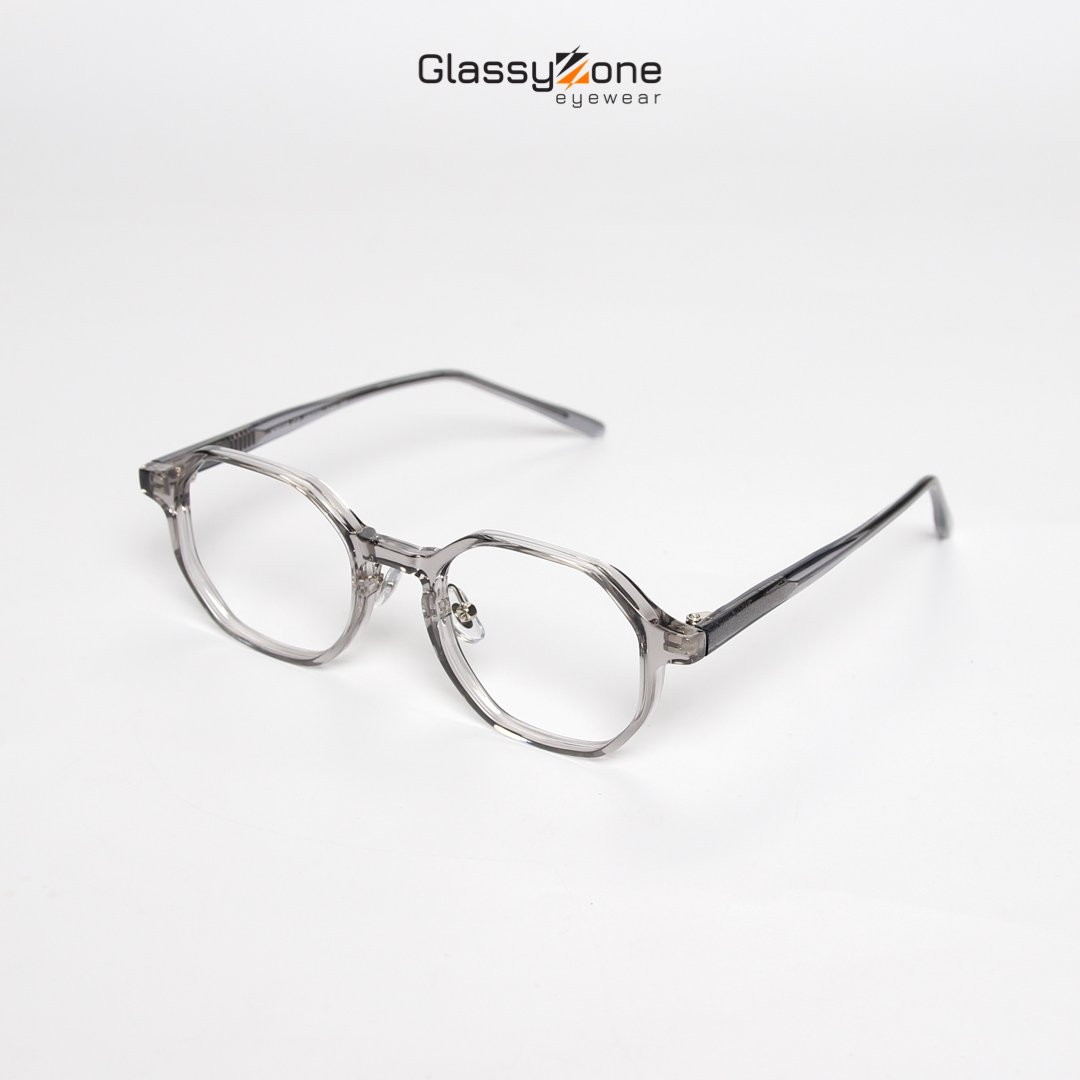 Gọng kính cận, Mắt kính giả cận nhựa dẻo Form đa giác Nam Nữ Natsuki - GlassyZone