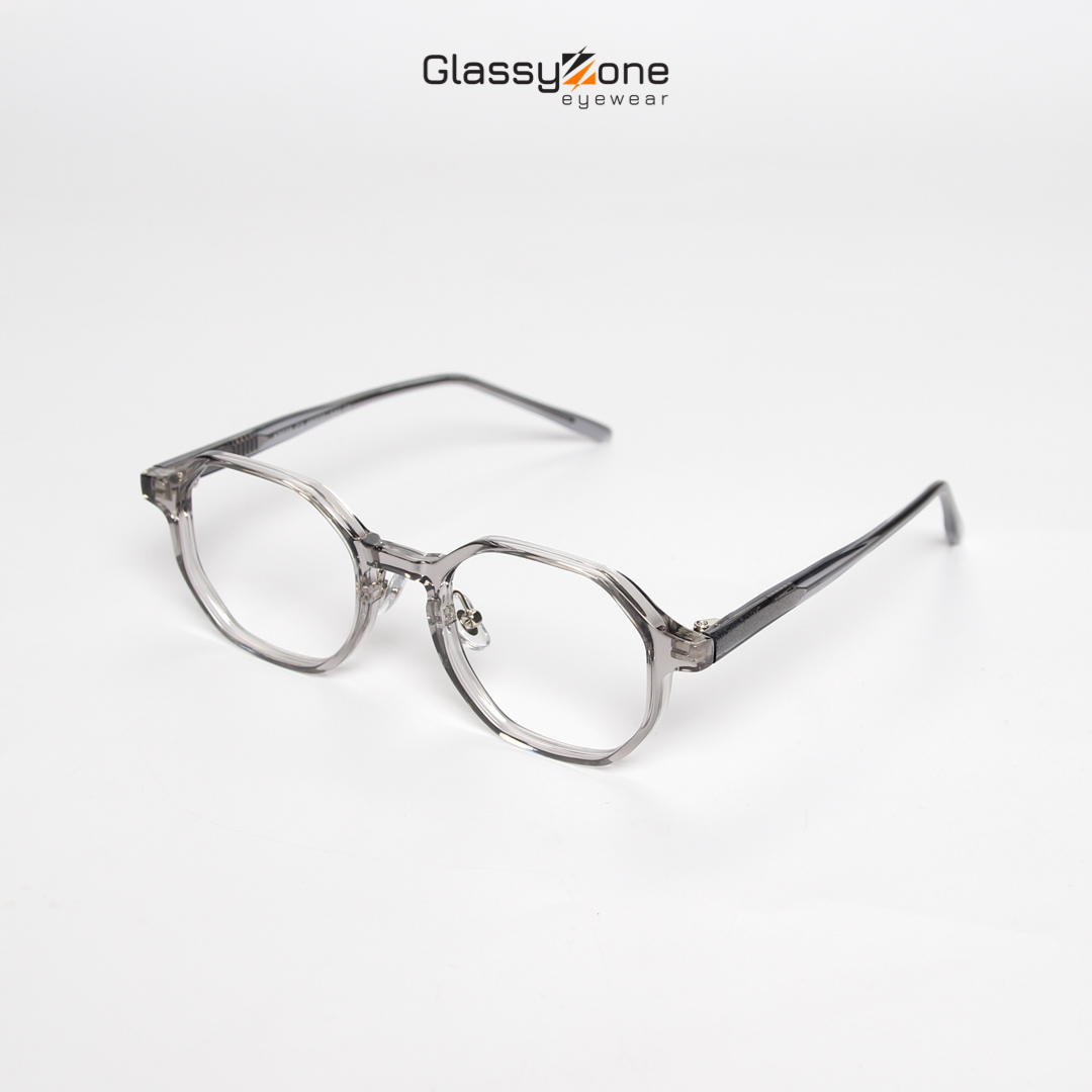 Gọng kính cận, Mắt kính giả cận nhựa dẻo Form đa giác Nam Nữ Natsuki - GlassyZone