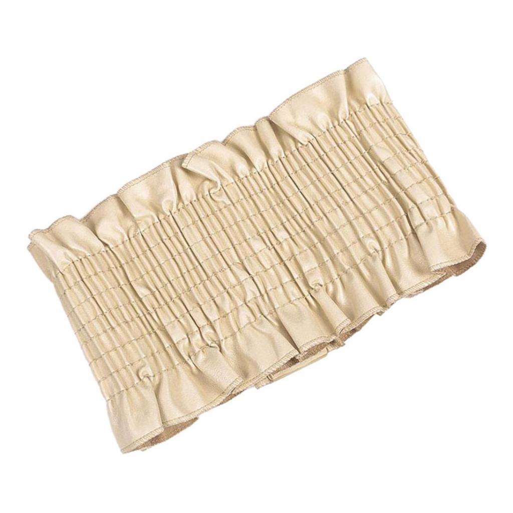 Women Girls PU Leather Wide Waist Belt Elastic Band Corset
