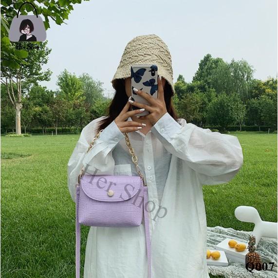 Túi xách nữ da mềm Túi đeo chéo mini hàng quảng châu siêu hot QC007