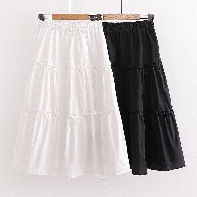 Chân váy midi 3 tầng AMIHOUSE chất voan mềm đẹp, phong cách Ulzzang(Xin đọc kỹ nội dung)