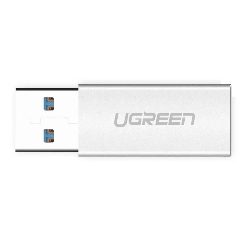 Ugreen UG30706US204TK usb 3.0 type a đực ra usb 3.1 type c cái adapter màu bạc - HÀNG CHÍNH HÃNG