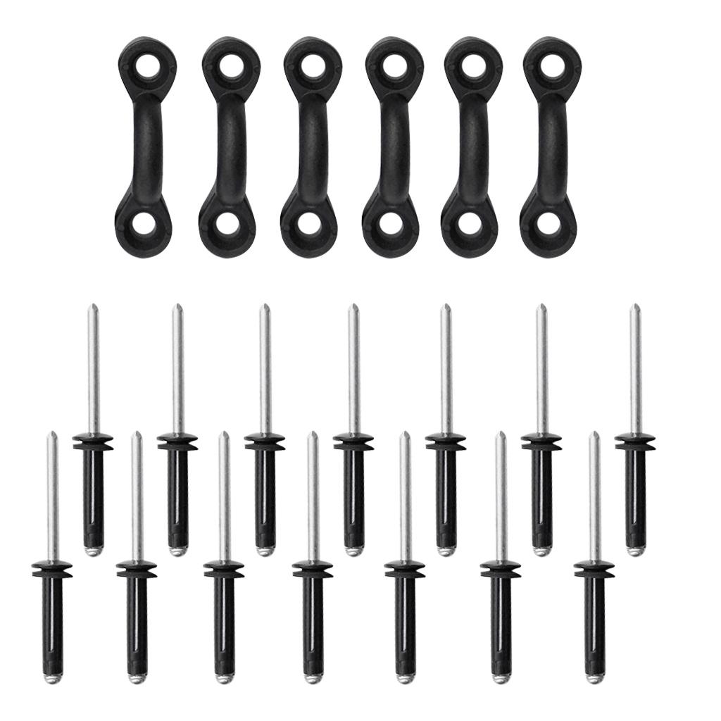 6 Miếng C Khóa Miếng Lót Mắt + 12 Miếng Trị-Gấp Gọn Đinh Tán chèo Thuyền Kayak Phụ K