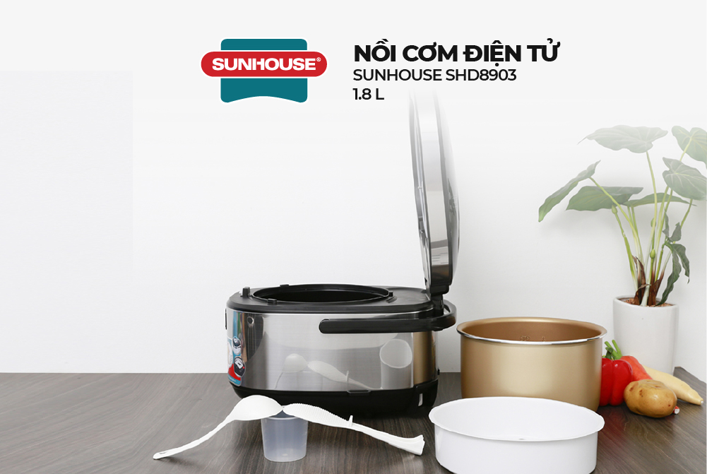 Nồi Cơm Điện Tử Sunhouse Mama SHD8903 - Hàng chính hãng
