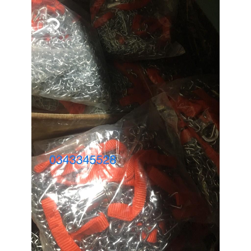 Xích chó mèo mạ đẹp có tay cầm màu đỏ