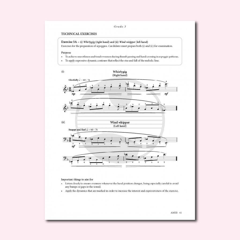 Sách Luyện Kỹ Thuật Piano AMEB - 2018 Piano Technical Work Trọn bộ (Level 1+2)