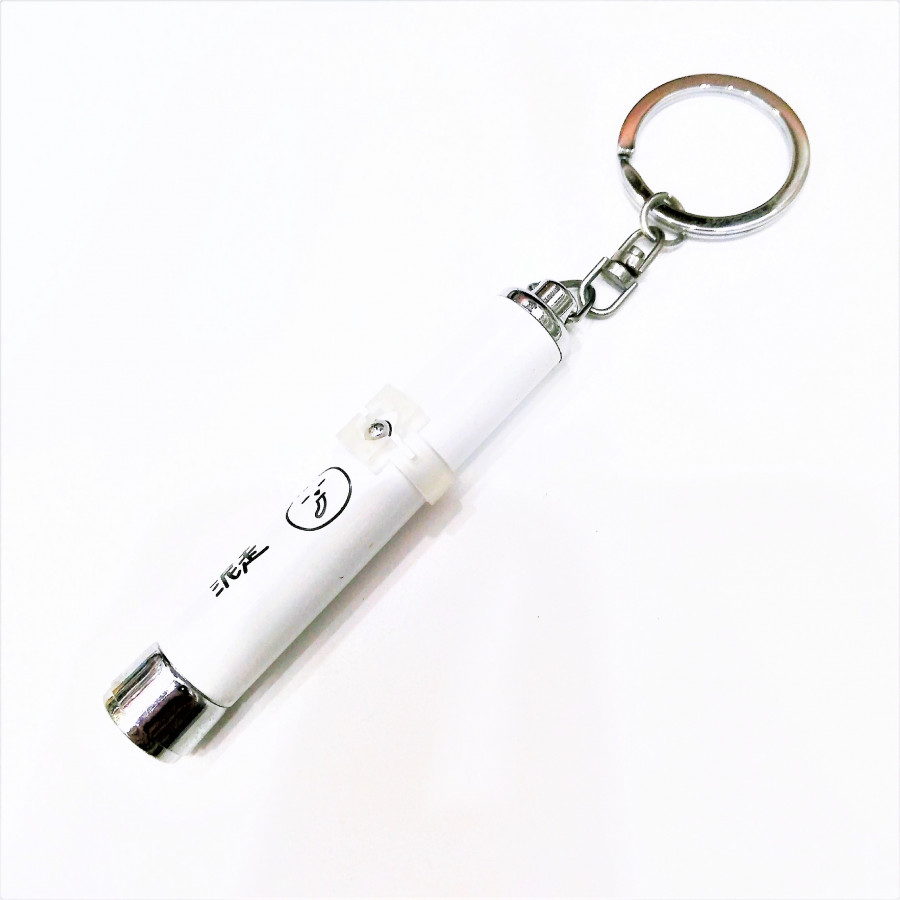 Móc khóa đèn pin mini màu trắng