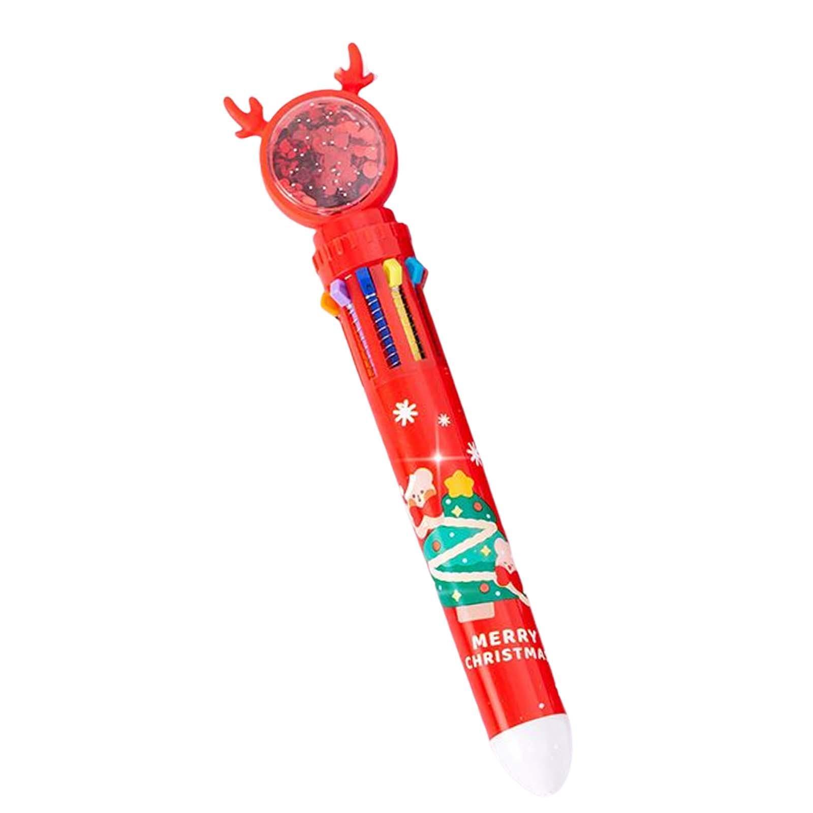 10 Colors Ballpoint Pen Retractable Ballpoint Pen 10 in 1 for Gift Children