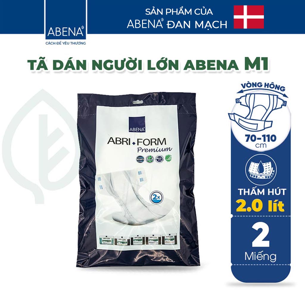 [ QUÀ TẶNG] Combo 2 gói tã  người lớn ABENA  thấm hút 1400 - 2400ml nhập khẩu Đan Mạch