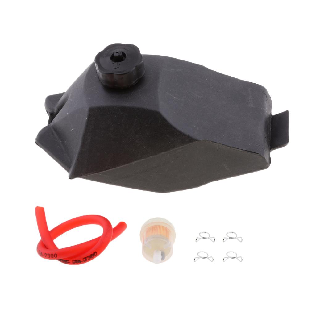 47cc 49cc 2 Stroke Gas Petrol Fuel Tank + Red Hose + Air Fuel Filter + Clips