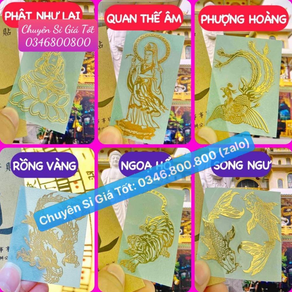 Linh Phù Miếng dán điện thoại QUAN THẾ ÂM - SONG NGƯ - HỔ - RỒNG - PHƯỢNG - PHẬT THÍCH CA nhiều hình khác