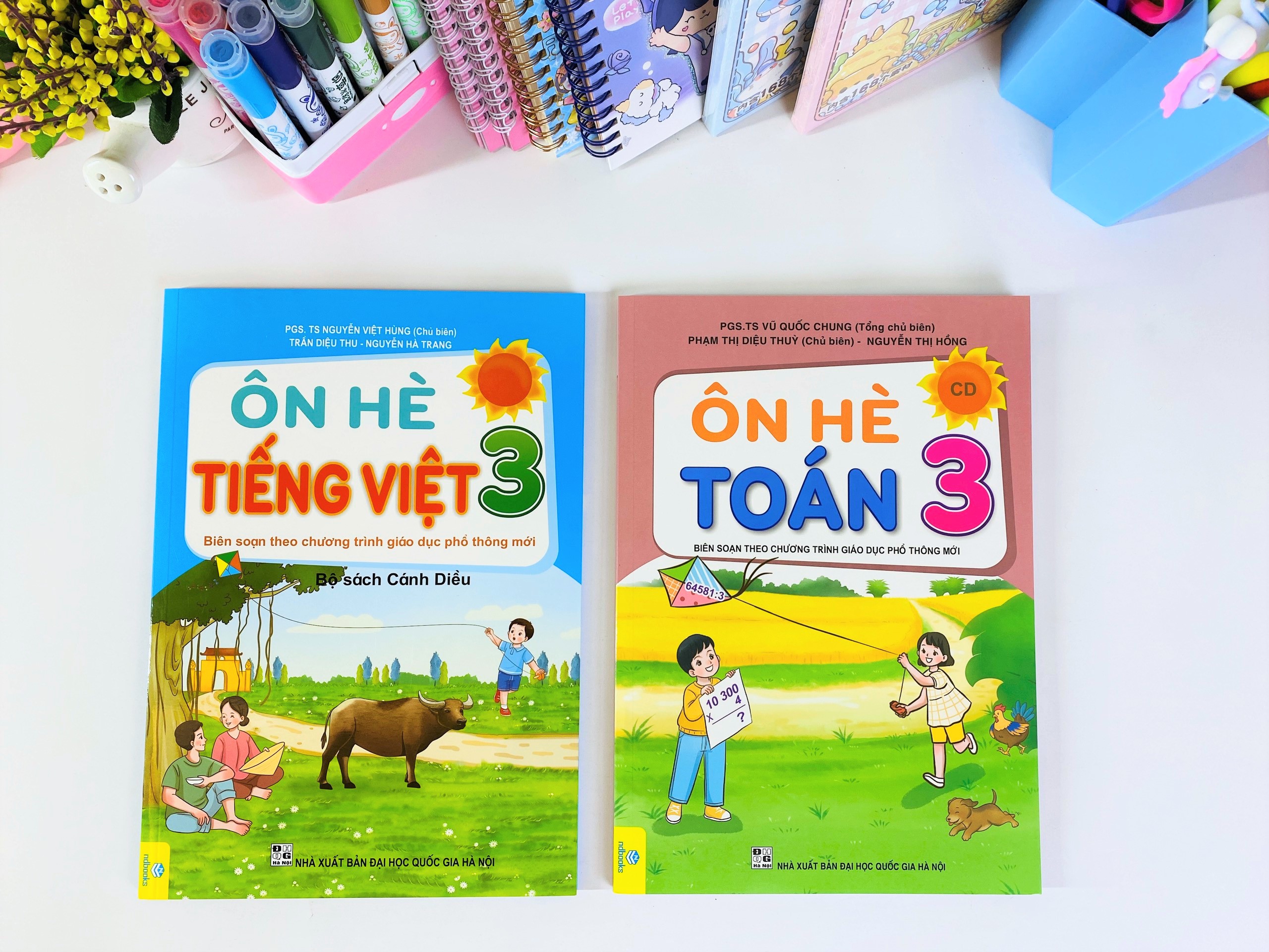 Sách - Bộ 2 cuốn Ôn Hè Toán + Tiếng Việt Lớp 3 Cánh Diều - ndbooks