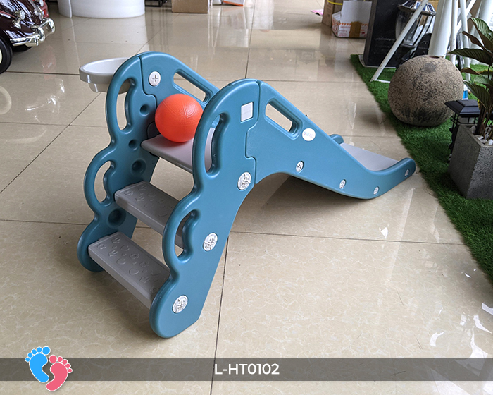 Cầu trượt tuột có ném bóng rổ cho bé BABY PLAZA L-HT0102