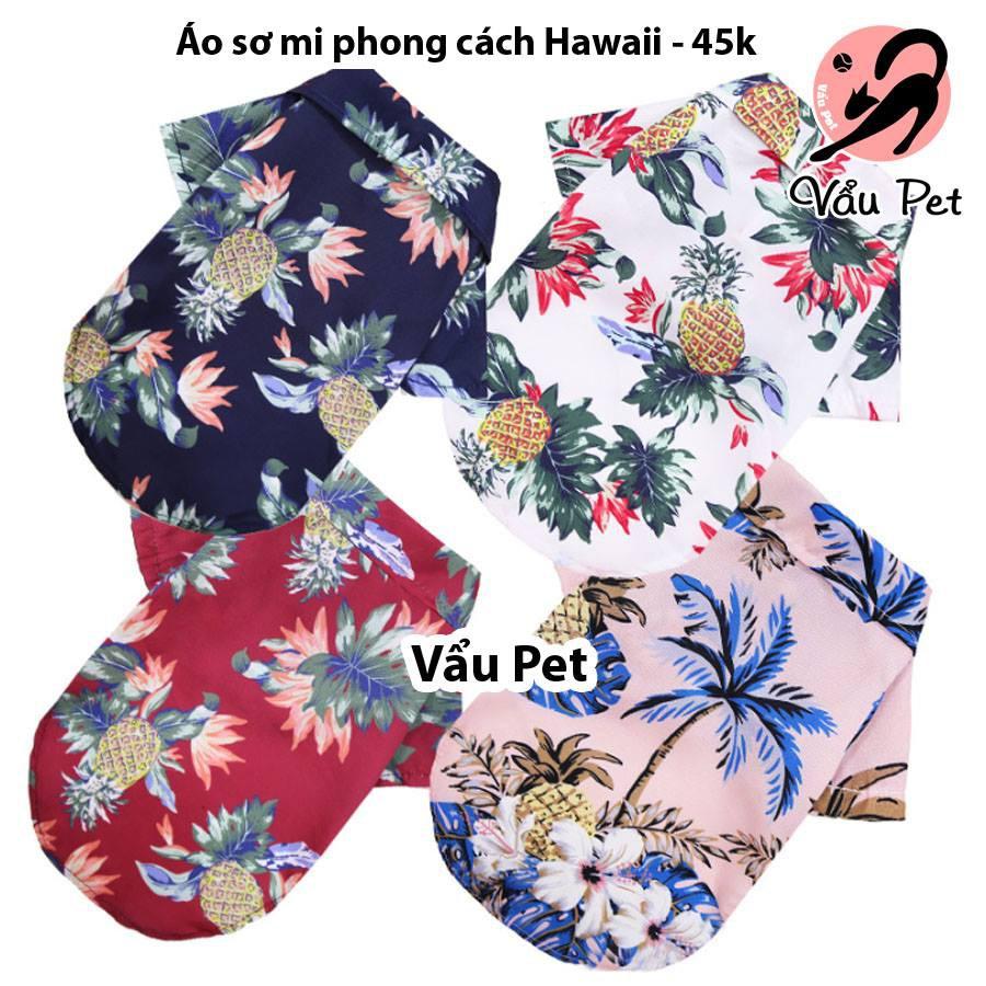  Áo sơ mi phong cách Hawaii cho chó mèo - Quần áo chó mèo thú cưng