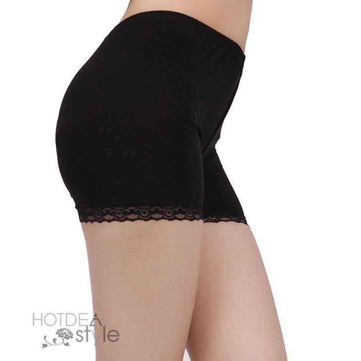 Quần mặc trong váy cotton pha ren